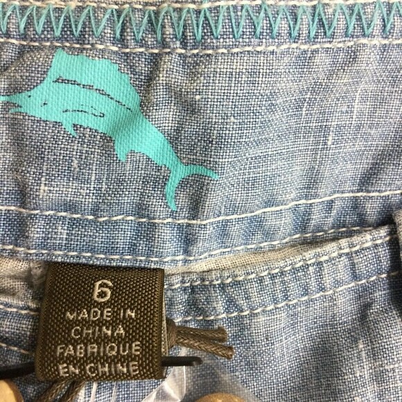 Tommy Bahama Womens Sea Glass Cropped Pants Buccaneer Blue Size 6 NWT MSRP $110 - Picture 7 of 8